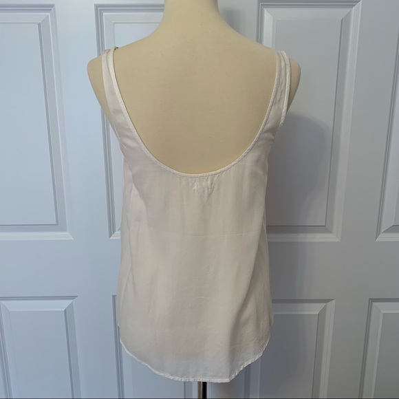 Aerie White Tank Top, Black Trim - Picture 2 of 3